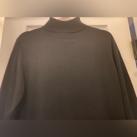 Lord & Taylor Medium Black Turtleneck Cashmere Dress Minimalist Neutral Office - Picture 5 of 13